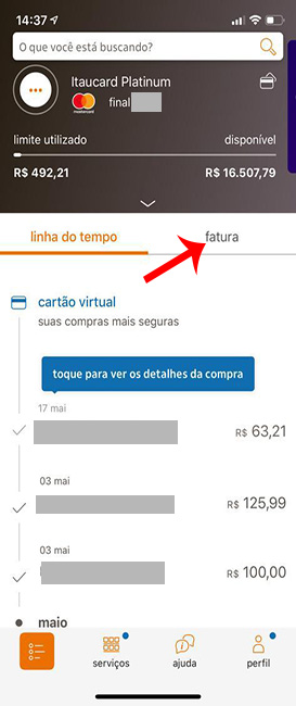 Como gerar a 2ª via da fatura do Cartão ItauCard app