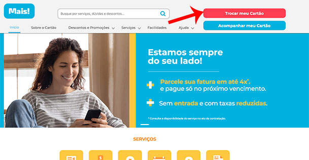 como trocar cartão mais antigo pelo novo