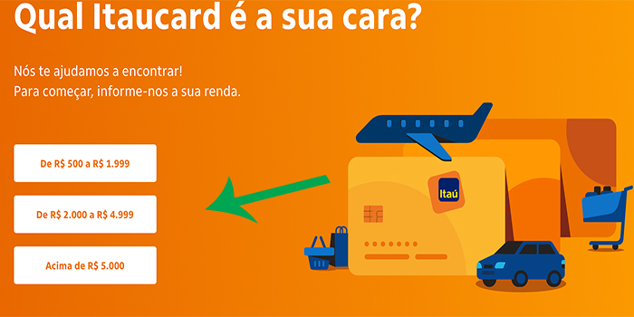 solicitar cartão de crédito itaúcard
