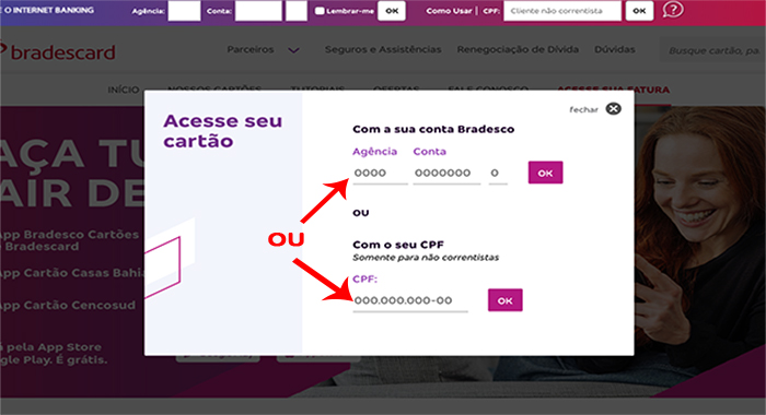como tirar 2ª Via da Fatura Online Bradescard