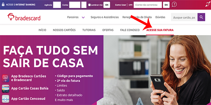 como tirar 2ª Via da Fatura Online Bradescard
