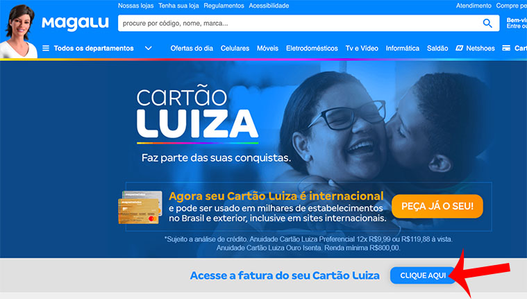 como emitir 2ª via fatura cartão magazine luiza pelo site