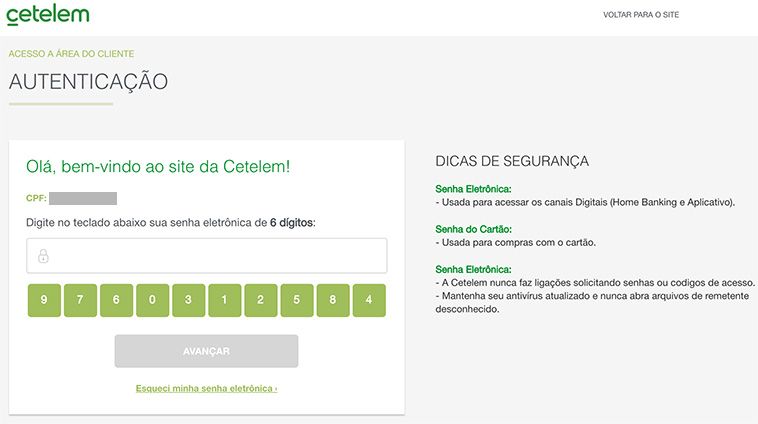 como gerar 2ª via fatura cartão submarino pelo site cetelem